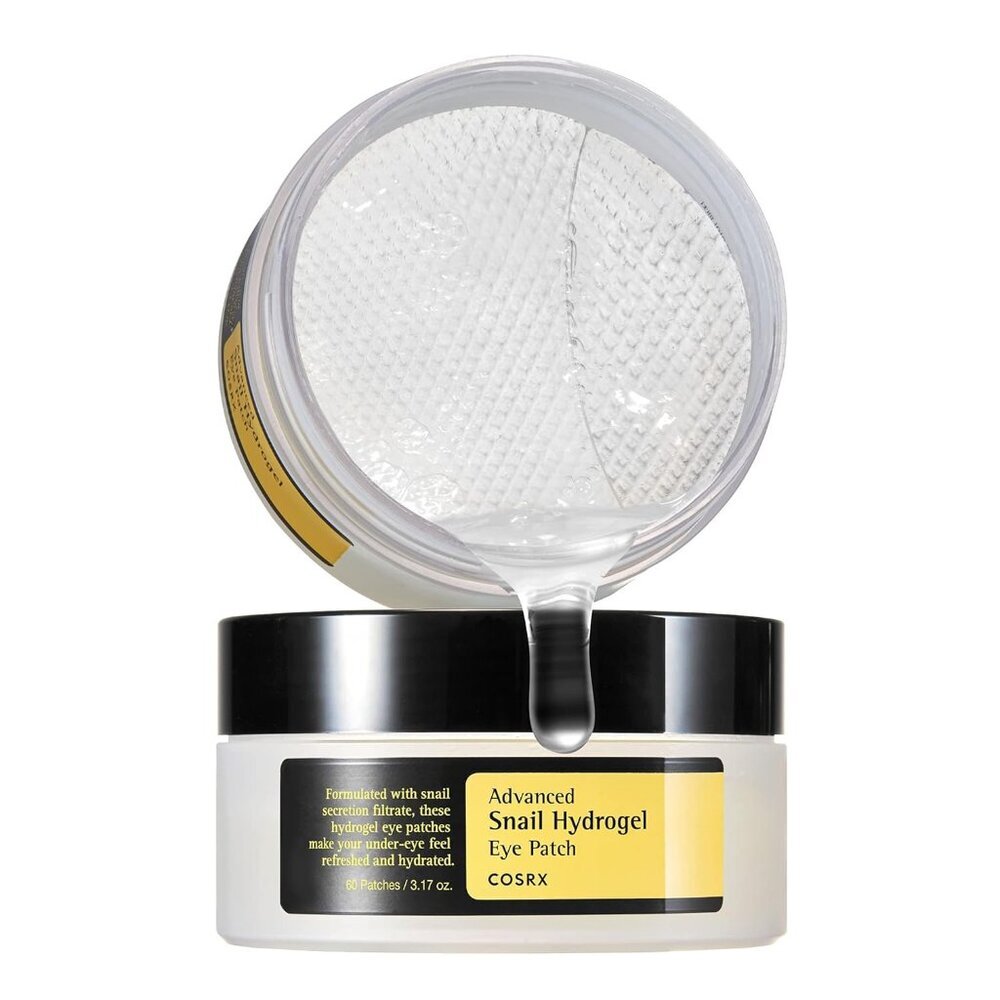 Advanced Snail Hydrogel Eye Patch 60pc, Gel Serum Mask, Puffy Undereye Treament,